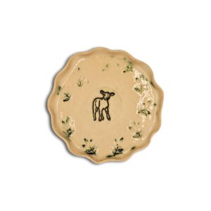 Ceramic Lamb Plate - Round