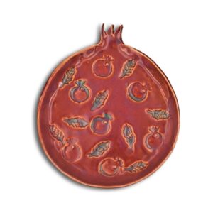 Ceramic Pomegranate-shaped Plate - Large