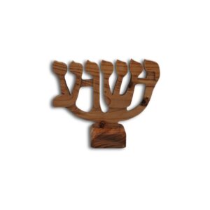 Handcrafted Menorah - Cedarwood - Small