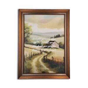 Framed Scripture Art - Delight yourself in the Lord